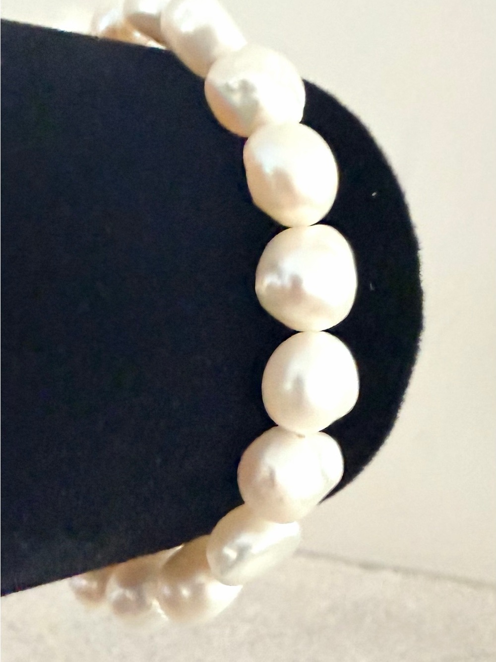 FRESHWATER PEARL Large Baroque Pearl Stretch Bracelet NWOT - Picture 3 of 7